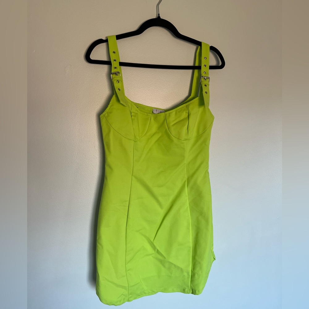 TOBI Medium lime green mini dress